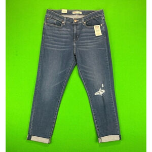 NEW Signature By Levi Boyfriend Jeans Women's 16 33W Mid-Rise Stretch NWT